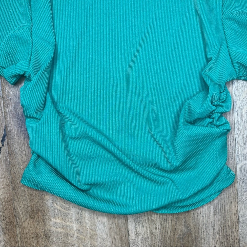 Shein Green Ruched Top Size Small - Picture 7 of 7